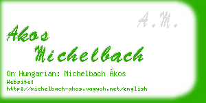 akos michelbach business card